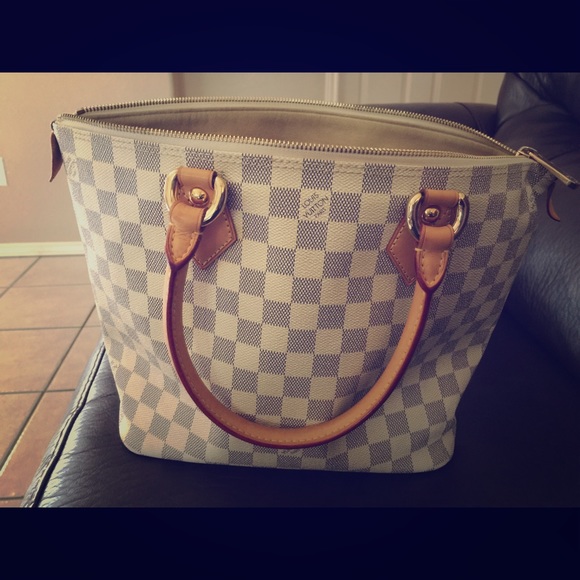 Authentic LV Saleya PM Damier Axur Canvas Ivory
