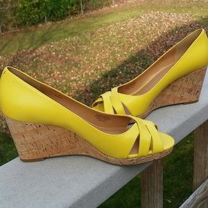 Canary Yellow Nine Wesr Wedges