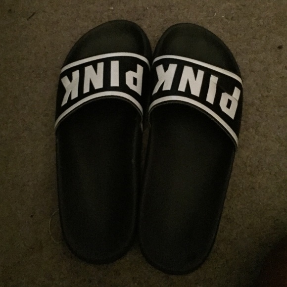 PINK SLIDES SIZE LARGE CAN FIT SIZE 9-10