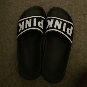 PINK SLIDES SIZE LARGE CAN FIT SIZE 9-10
