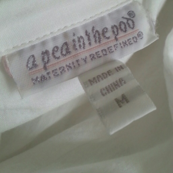 Maternity snow white button front blouse