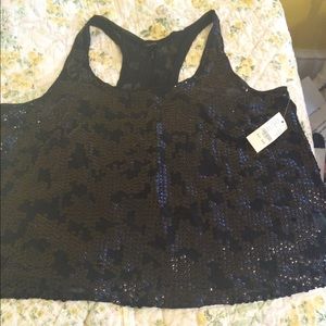 Black Sequin Top
