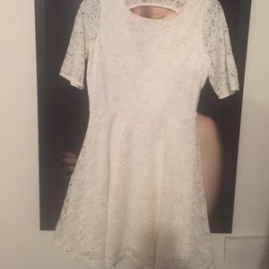 Cream Floral Dress