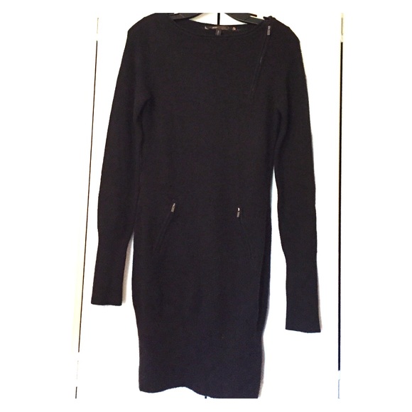 BCBG Max Azria Black Cashmere Sweater Dress