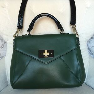 Kate Spade Leather Crossbody in Dark Green