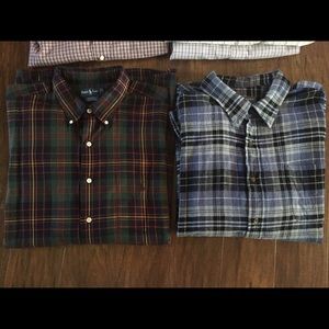 Men's plaid dress shirts new condition