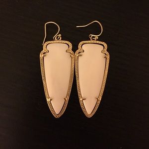 white Kendra Scott Skylar earrings