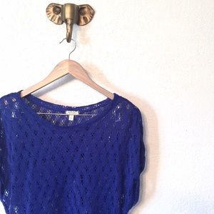 Blue Crochet Top