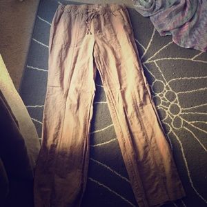 Tan Linen Pants