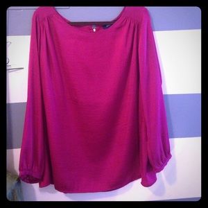 Eloquii purple-pink blouse.