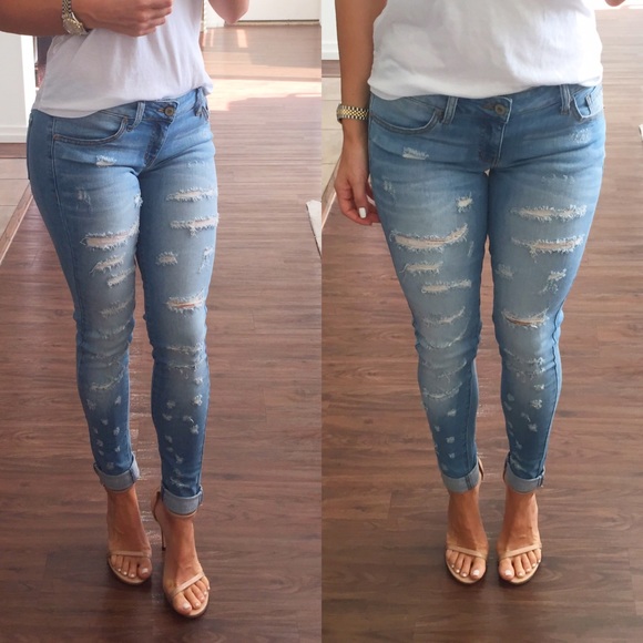 SOLD Destroyed Denim - Picture 2 of 3