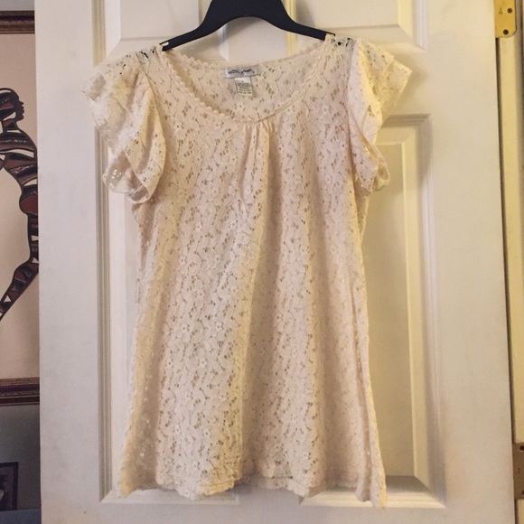 Cream lace top - Picture 1 of 3