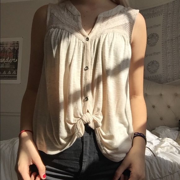 tank top with mesh detailing