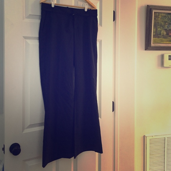 Black wool blend trousers - Picture 1 of 3
