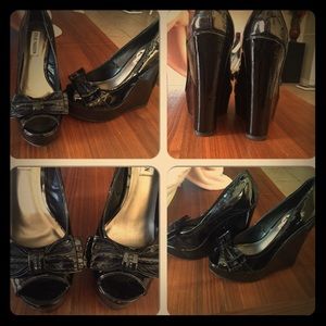 💄Steve Madden black wedges💄