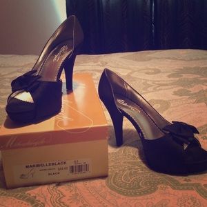 Black Satin heels