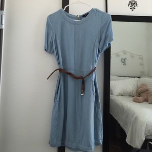 HM denim-look cotton dress
