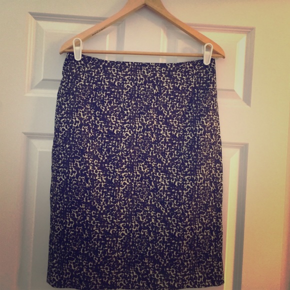 Animal print pencil skirt.