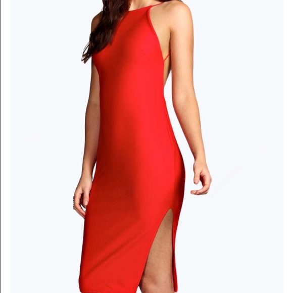 Boohoo sexy red dress