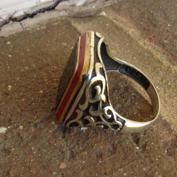 HANDCRAFTED HEMATITE RING - Picture 4 of 4
