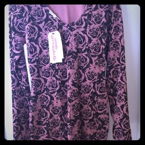 Rose print body conscious dress