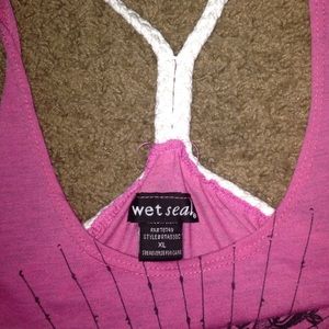 Pink loose tank
