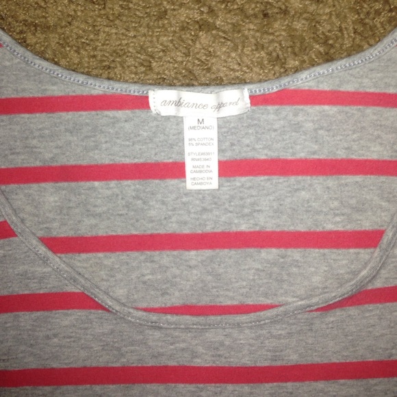 Cute grey & hot pinkish orange crop top