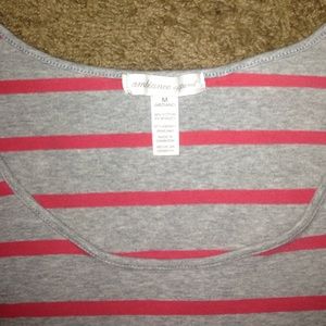Cute grey & hot pinkish orange crop top