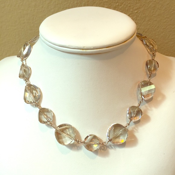 Swarovski crystal and sterling silver necklace