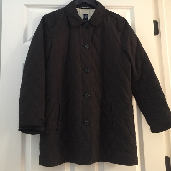 Black quilted jacket