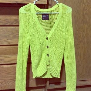 American Eagle women's S knitted neon cardigan
