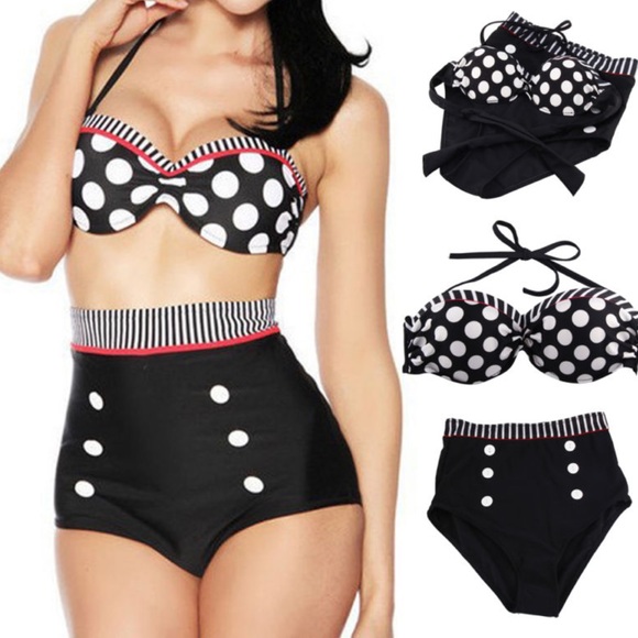 Two Piece Polka Dot Bikini Sz Small