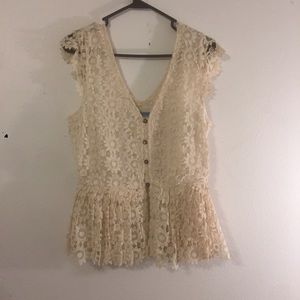 Alice + Olivia Crochet Peplum