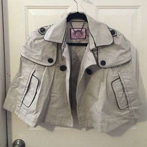 NWT Juicy Couture military crop cape sz S