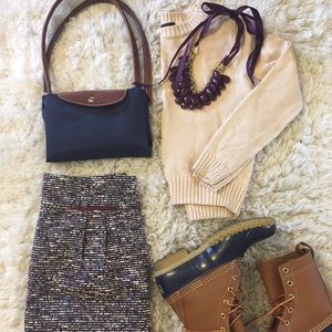 J Crew Cotton Cropped Sweater