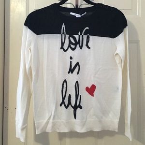 Diane von Furstenberg Love is Life sweater sz S