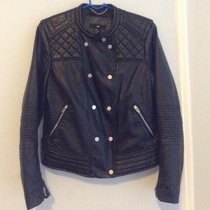 Vegan leather moto jacket