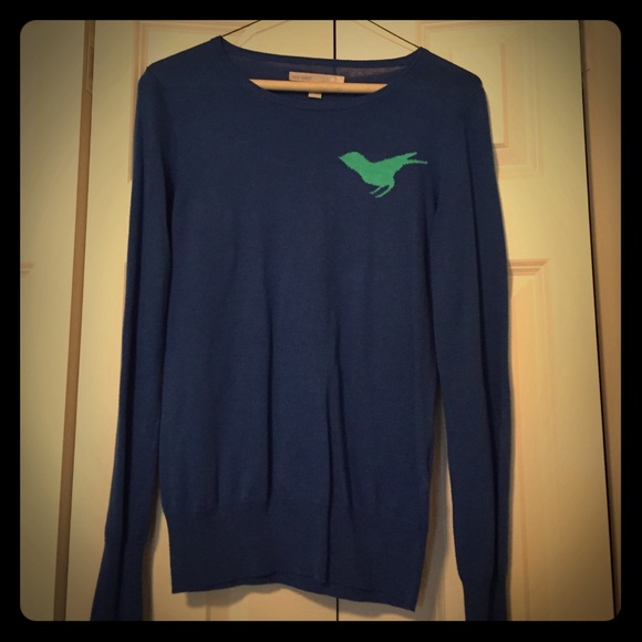 Old Navy blue bird sweater