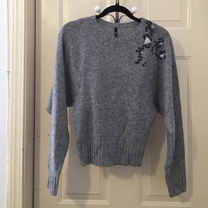 Seven for All Mankind grey studded sweater sz XS