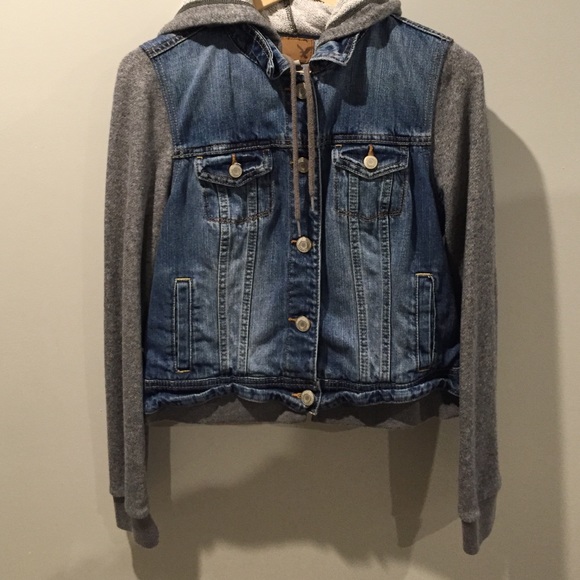 Denim knit jacket AEO