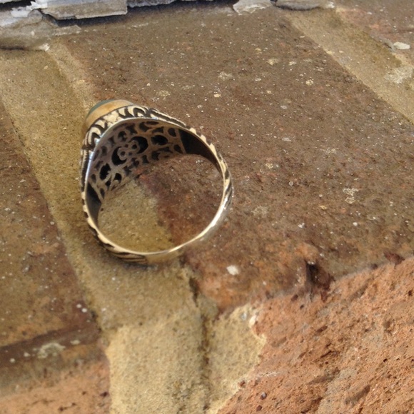 NATURAL GREEN ONYX RING - Picture 4 of 4