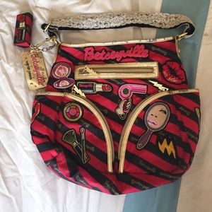 Betseyville black and red striped bag
