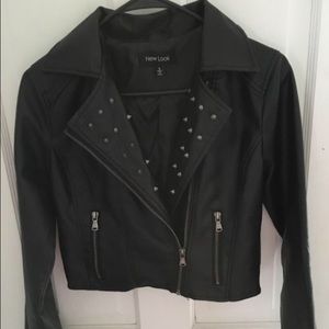 Studded leather jacket