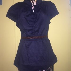 Yellow and blue shirt! Banana republic!