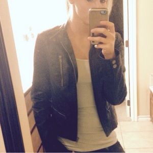 Black faux leather jacket