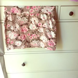 Flower Bodycon Mini Skirt