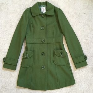 NWOT- Tulle Wool Coat, Cypress