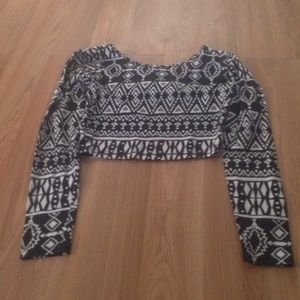 Black and white crop top