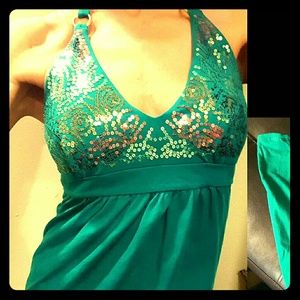 VICTORIA SECRET SEQUIN HALTER SUNDRESS