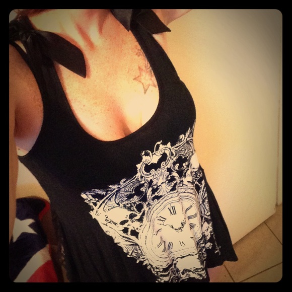 Black sexy skull shirt